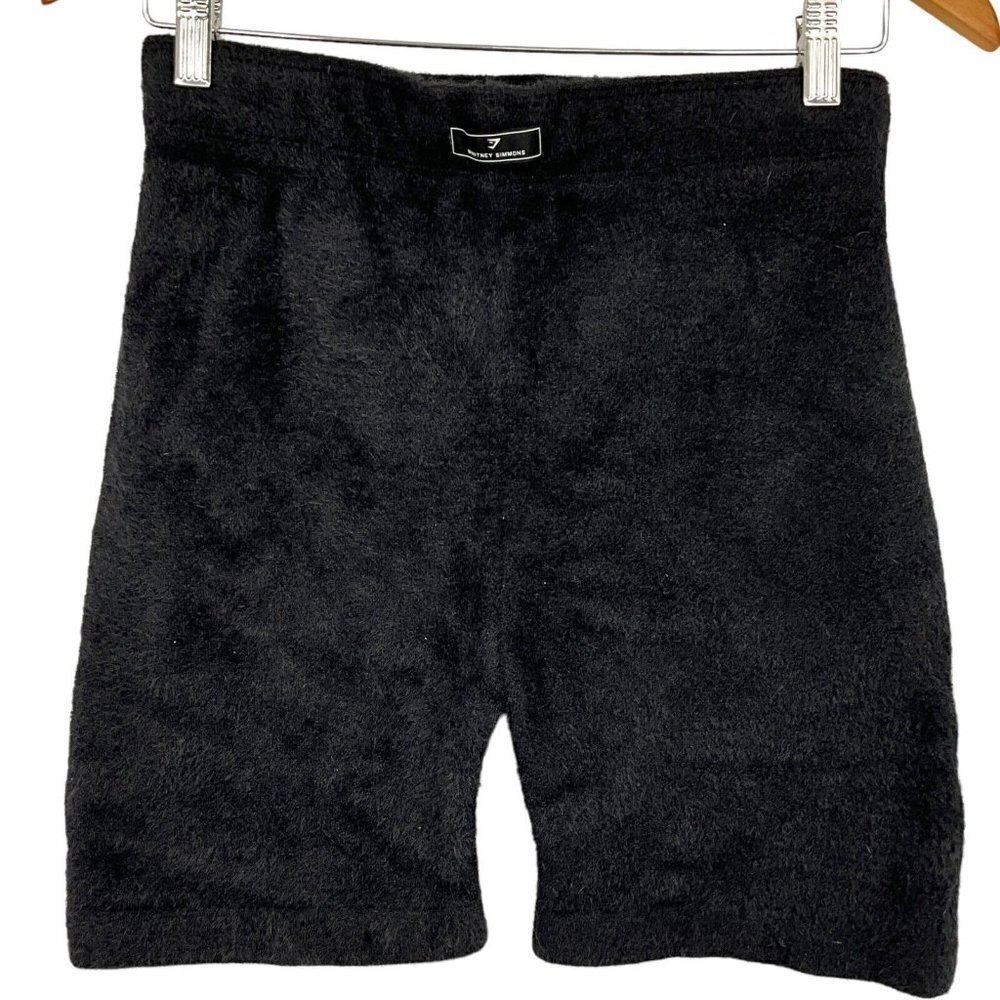 Gymshark x Whitney Simmons Eyelash Knit Shorts Black Women's M High Waist Lounge - Picture 2 of 8